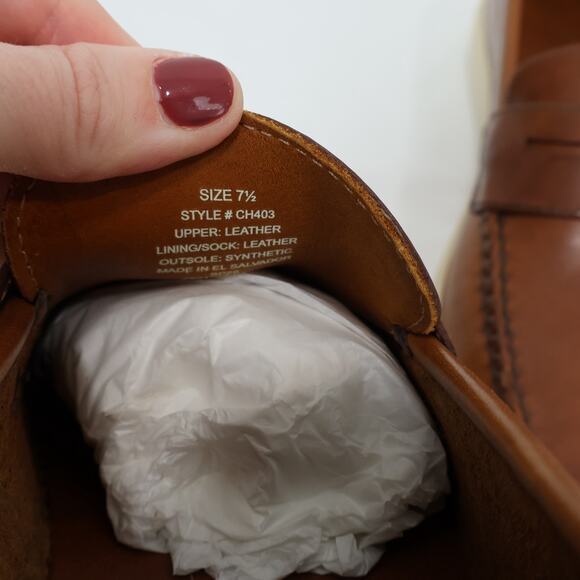 J.Crew Factory Men\'s Leather Hybrid Casual Loafer Havana Brown Size 7.5 NWOB